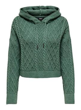 Pullover Only Freeze Verde per Donna