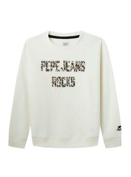 Felpa Pepe Jeans Erika Bianco per Bambina