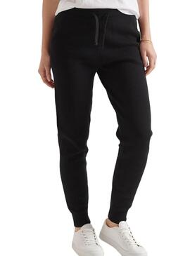 Pantaloni Superdry Joger Studios Nero per Donna