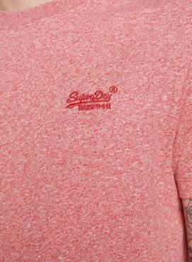 T-Shirt Superdry Logo Vintage Salmone per Uomo