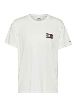 T-Shirt Tommy Jeans Vintage Relaxed Bianco Donna