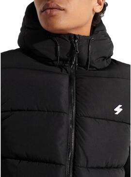 Giacca Superdry Hooded Puffer Sport  Nero per Uomo