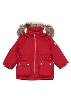 Parka Name It Mabe Rosso per Bambina