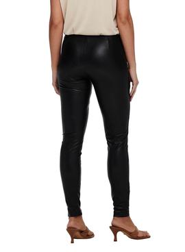 Leggins Only Jessie Faux Leather Nero per Donna