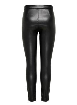 Leggins Only Jessie Faux Leather Nero per Donna