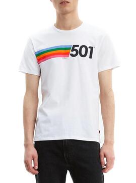 T-Shirt Levis Setin 501 Bianco Uomo