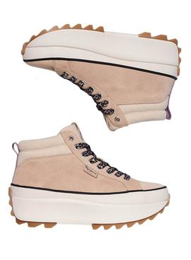 Stivaletto Pepe Jeans Woking Urban Camel per Donna