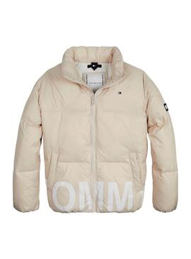 Giubbotto Tommy Hilfiger Tonal Puffer Beige Bambina