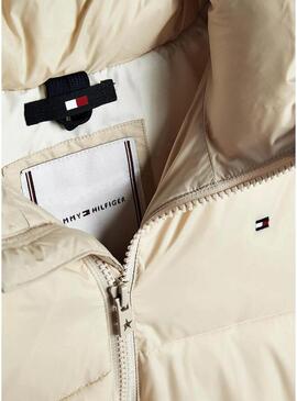 Giubbotto Tommy Hilfiger Tonal Puffer Beige Bambina