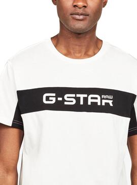 T-Shirt G-Star Graphic 80 Bianco Uomo
