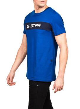 T-Shirt G-Star Graphic 80 Blu Uomo