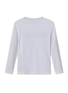 T-Shirt Name It Nejad Top Box Bianco Per Bambina