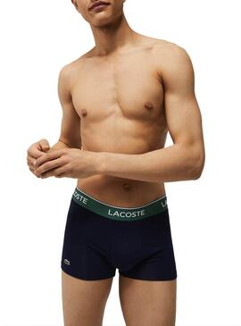 Pack 3 Slip Lacoste Boxer Blu Navy Uomo