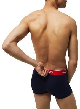 Pack 3 Slip Lacoste Boxer Blu Navy Uomo