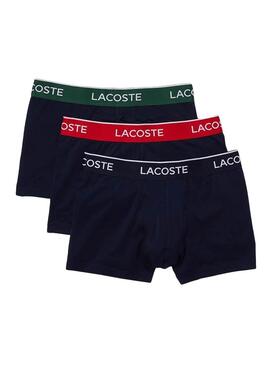 Pack 3 Slip Lacoste Boxer Blu Navy Uomo