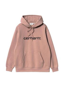 Felpa Carhartt Hooded Sweat Rosa per Donna