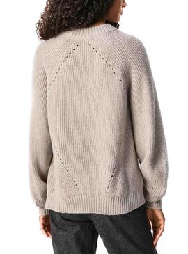 Pullover Pepe Jeans Beige Orchid per Donna