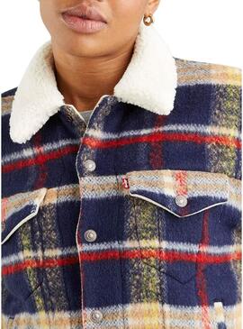 Giacca Levis Plaid Trucker in lana Quadri Donna