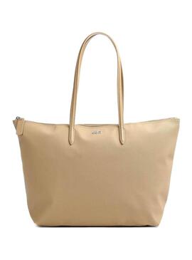 Borsa Lacoste Tote Beige per Donna