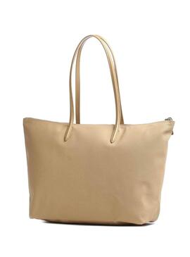 Borsa Lacoste Tote Beige per Donna