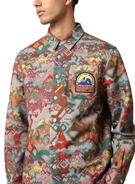 Camicia Napapijri Aurina Multicolore per Uomo