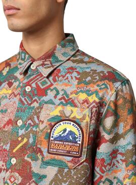 Camicia Napapijri Aurina Multicolore per Uomo