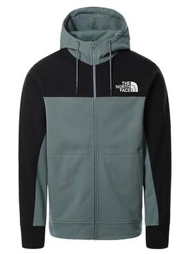 Felpa The North Face Zip Himalayan Verde Uomo