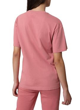T-Shirt Napapijri S-Box W Rosa per Donna
