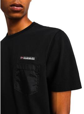 T-Shirt Napapijri Samix Nero per Uomo