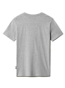 T-Shirt Napapijri Samix Grigio per Uomo