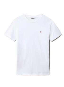 T-Shirt Napapijri Salis Bianco per Uomo