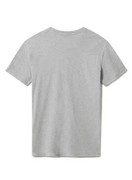 T-Shirt Napapijri Salis Grigio per Uomo