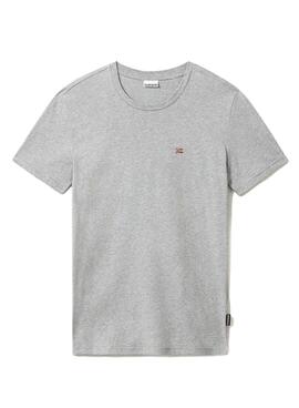 T-Shirt Napapijri Salis Grigio per Uomo