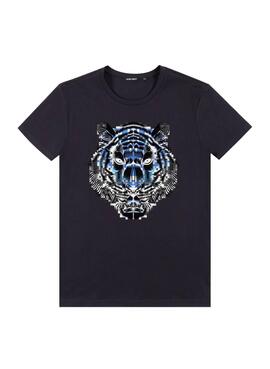 T-Shirt Antony Morato Tigre Blu Navy per Uomo