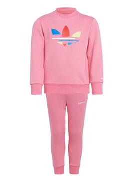Tuta sportiva Adidas Crew Adicolor Rosa per Bambina