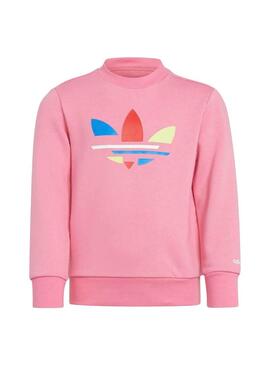 Tuta sportiva Adidas Crew Adicolor Rosa per Bambina