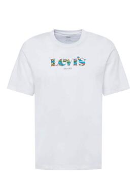 T-Shirt Levis Vestibilità Rilassata Bianco per Uomo