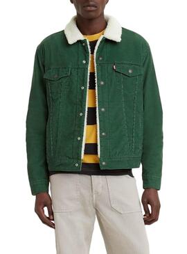 Giubbotto Levis Sherpa Verde per Uomo