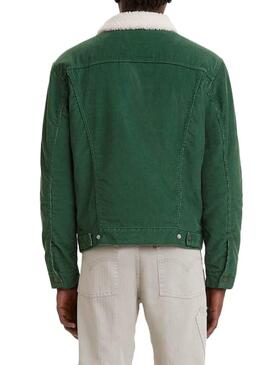 Giubbotto Levis Sherpa Verde per Uomo