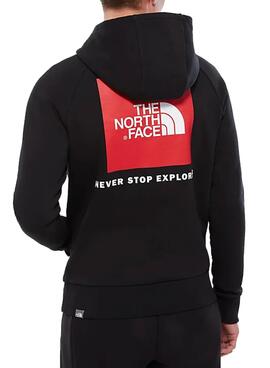 Felpa The North Face Rosso Box Nero Uomo