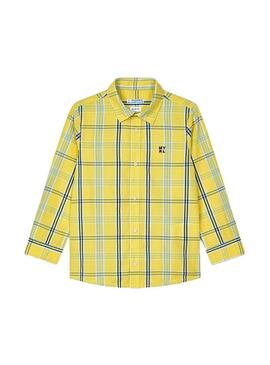 Camicia Mayoral scacchi Giallo per Bambino