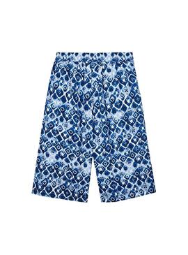 Pantaloni Mayoral Culotte Stampata Blu per Bambina