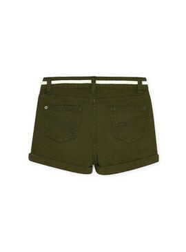 Short Mayoral Twill Basic Verde per Bambina