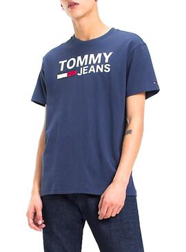 Logo T-Shirt Tommy Jeans Blu