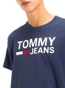 Logo T-Shirt Tommy Jeans Blu