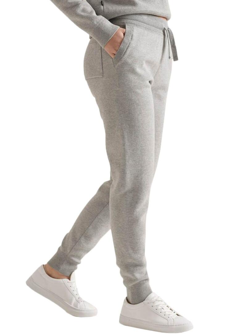 Pantaloni Tuta Sportiva Superdry Studi Grigio per Donna