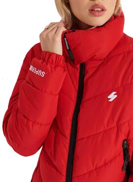 Giacca Superdry Sports Puffer Rosso per Donna