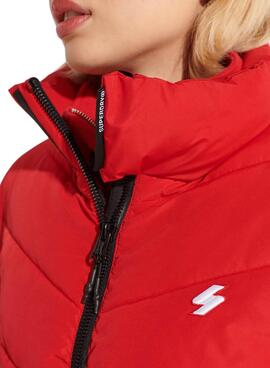 Giacca Superdry Sports Puffer Rosso per Donna