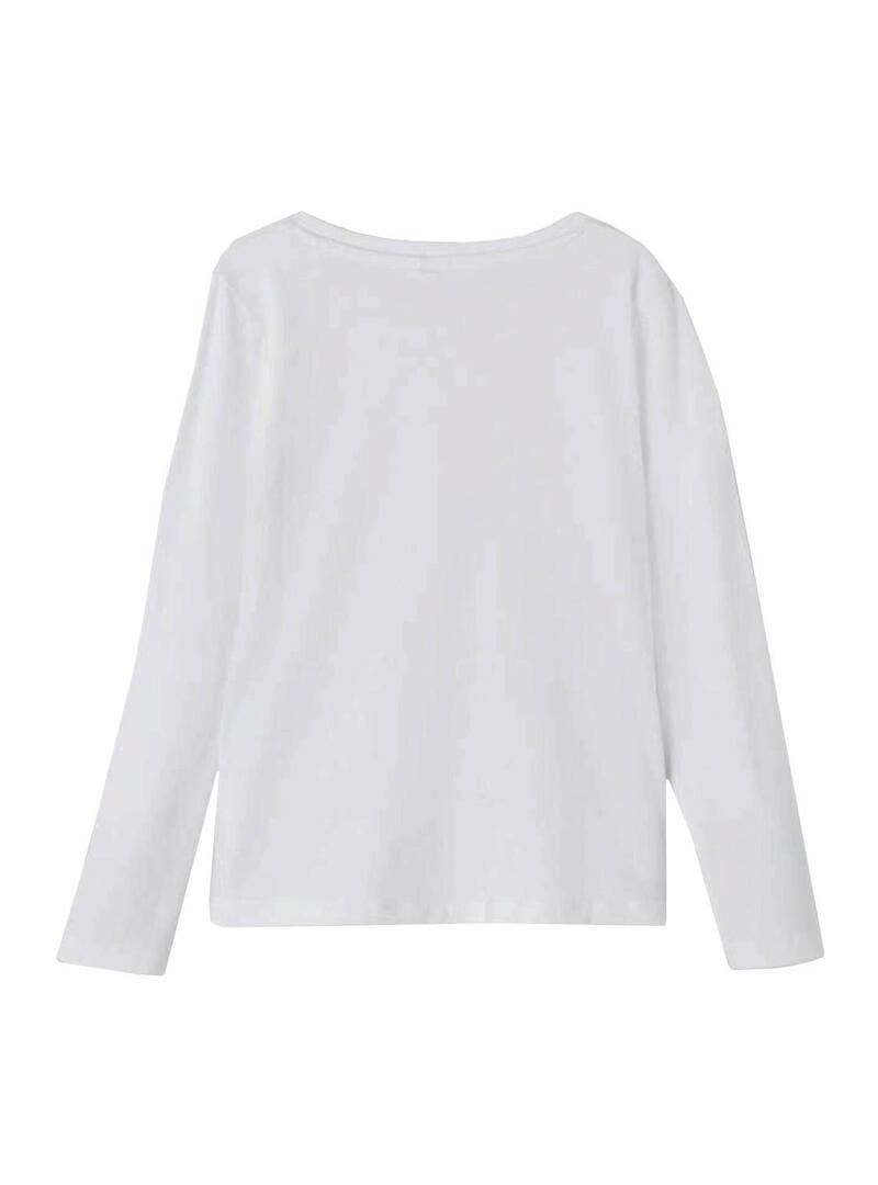 T-Shirt Name It Fozem Bianco per Bambina