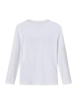 T-Shirt Name It Nejad Bianco per Bambina